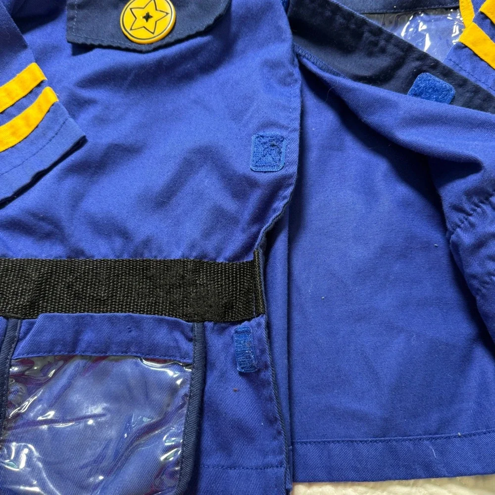 Melissa & Doug Police Officer Costume Jacket Kids Ages 3-6 Blue Role Play 4835